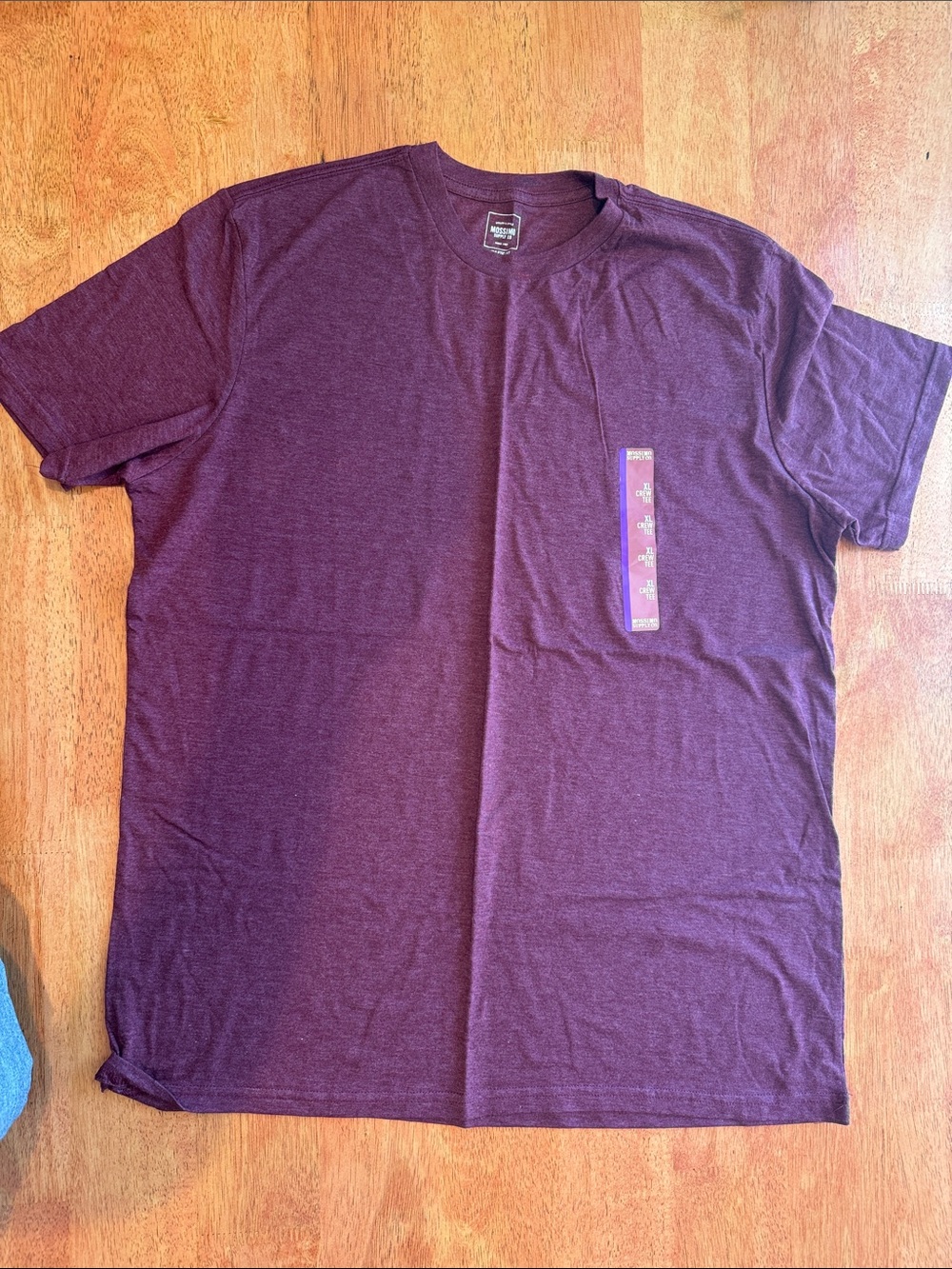 NWT Men's XL Mossimo Supply Co Crew Neck T-Shirt in Deep Plum Athletic Fit